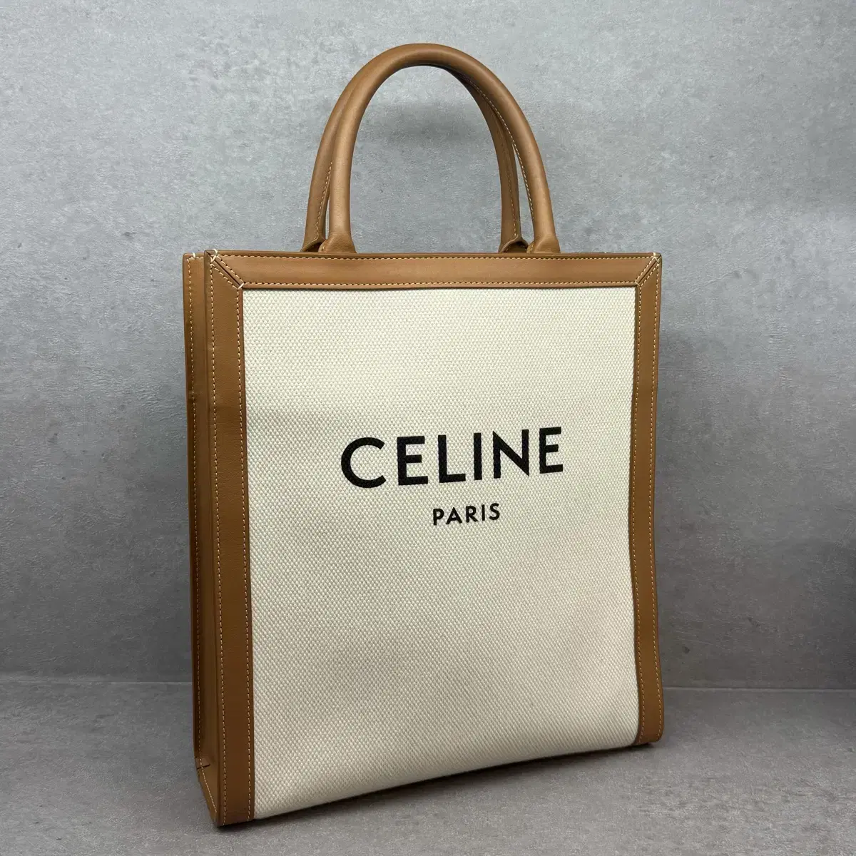 Seline Vertical Logo Carvas Bag.