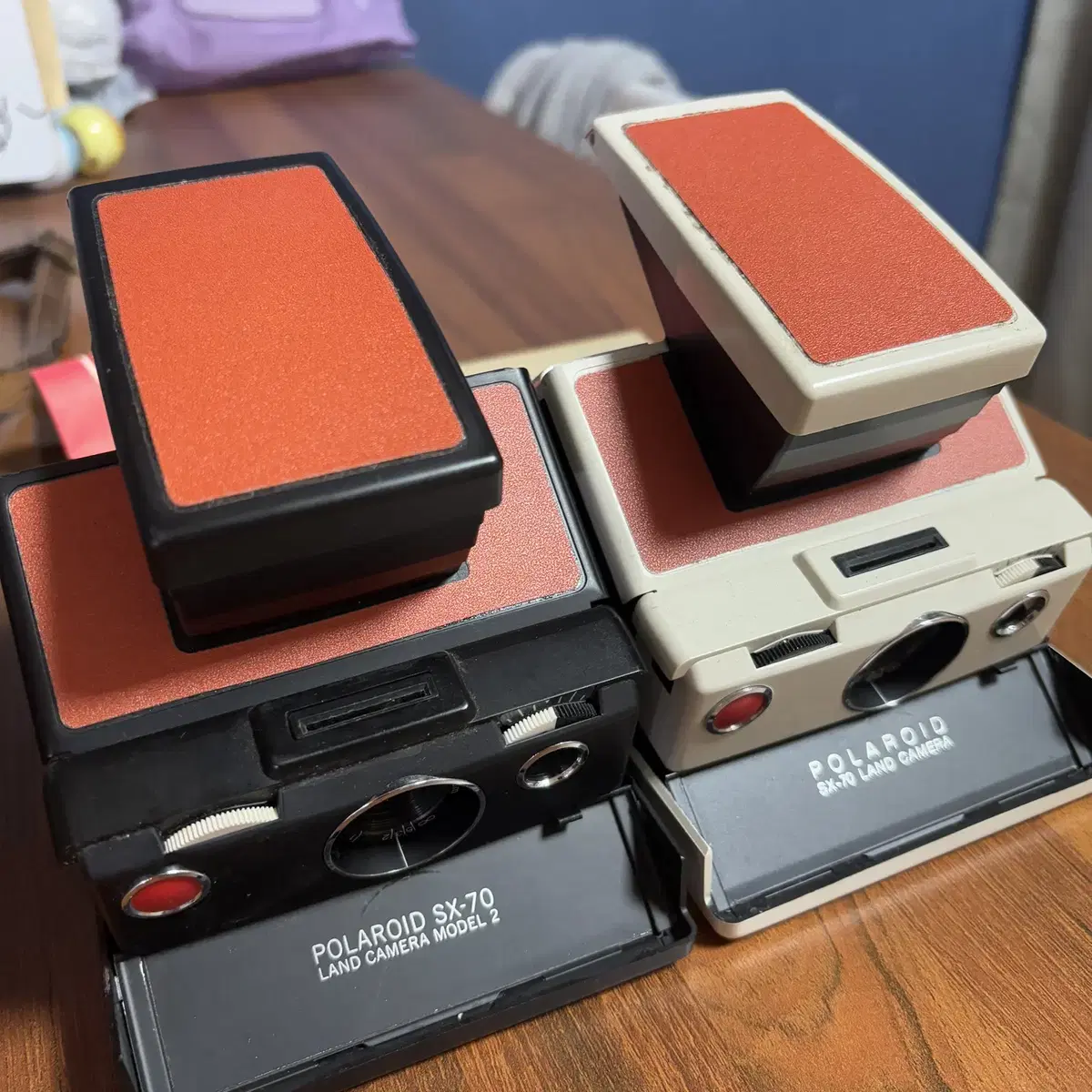 클래식 폴라로이드 카메라 SX-70 및 가죽케이스등 4종