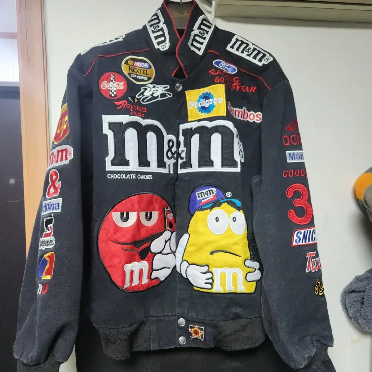 m&m 레이서 자켓 XL 블랙 블루