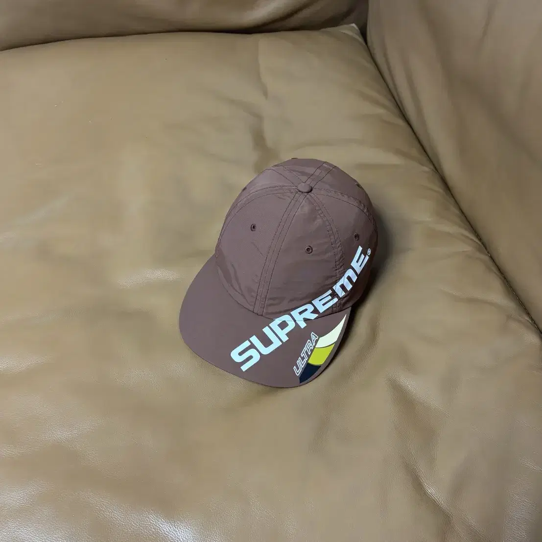 Supreme 슈프림 브라운 6패널 볼캡 모자 (Brown)