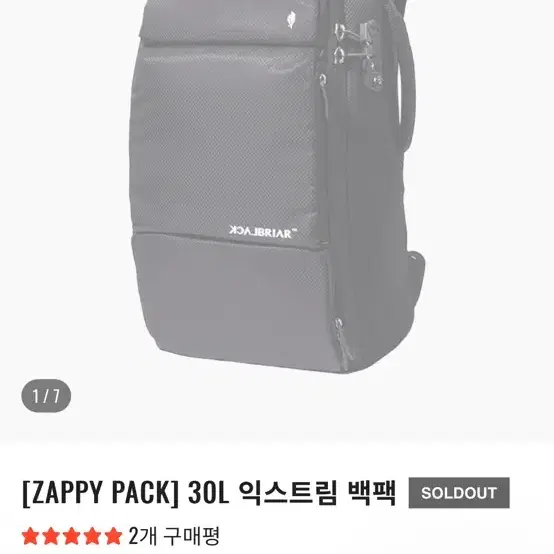 블랙브라이어 zappy pack 30L 가방