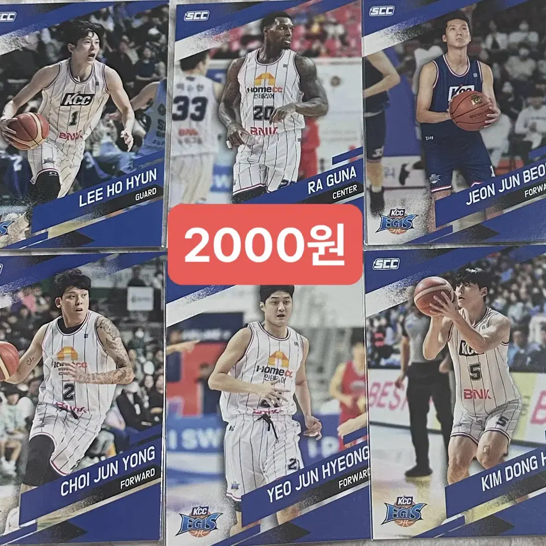 23-24시즌 KBL kcc 카드 노멀카드 외