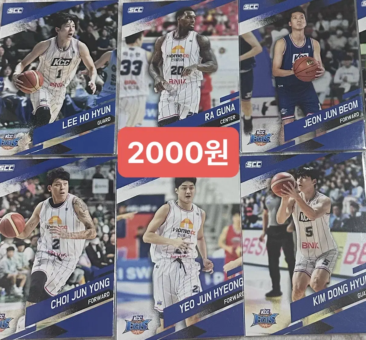 23-24시즌 KBL kcc 카드 노멀카드 외