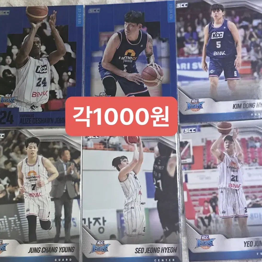 23-24시즌 KBL kcc 카드 노멀카드 외