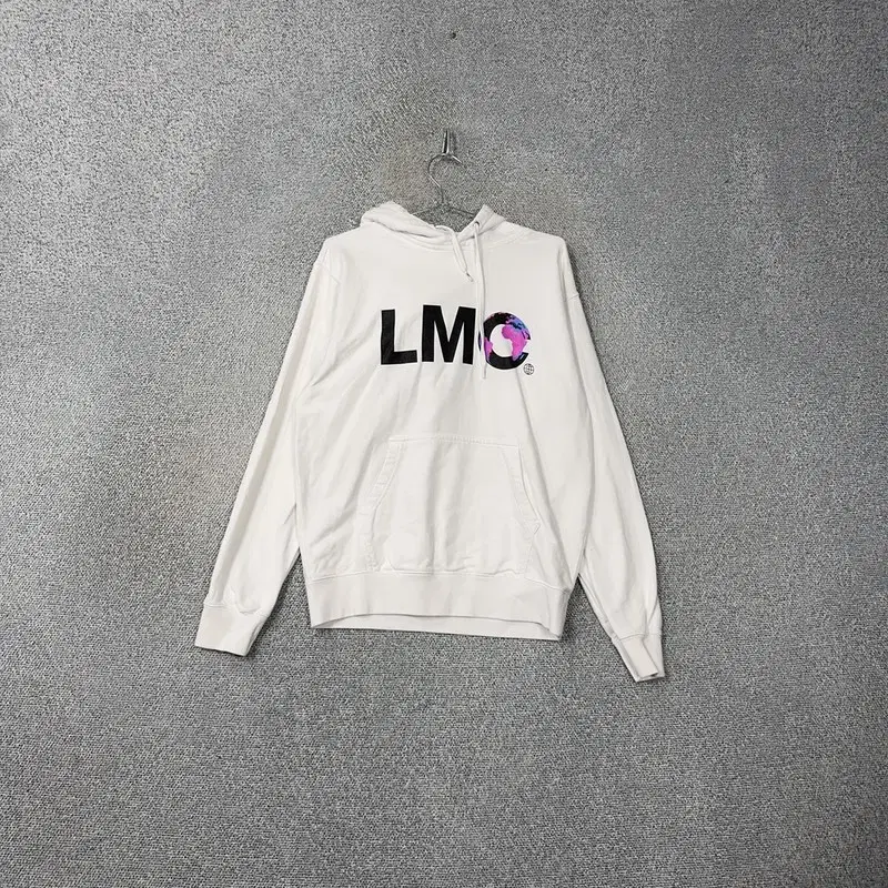 LMC 프린팅 화이트 후드티 M