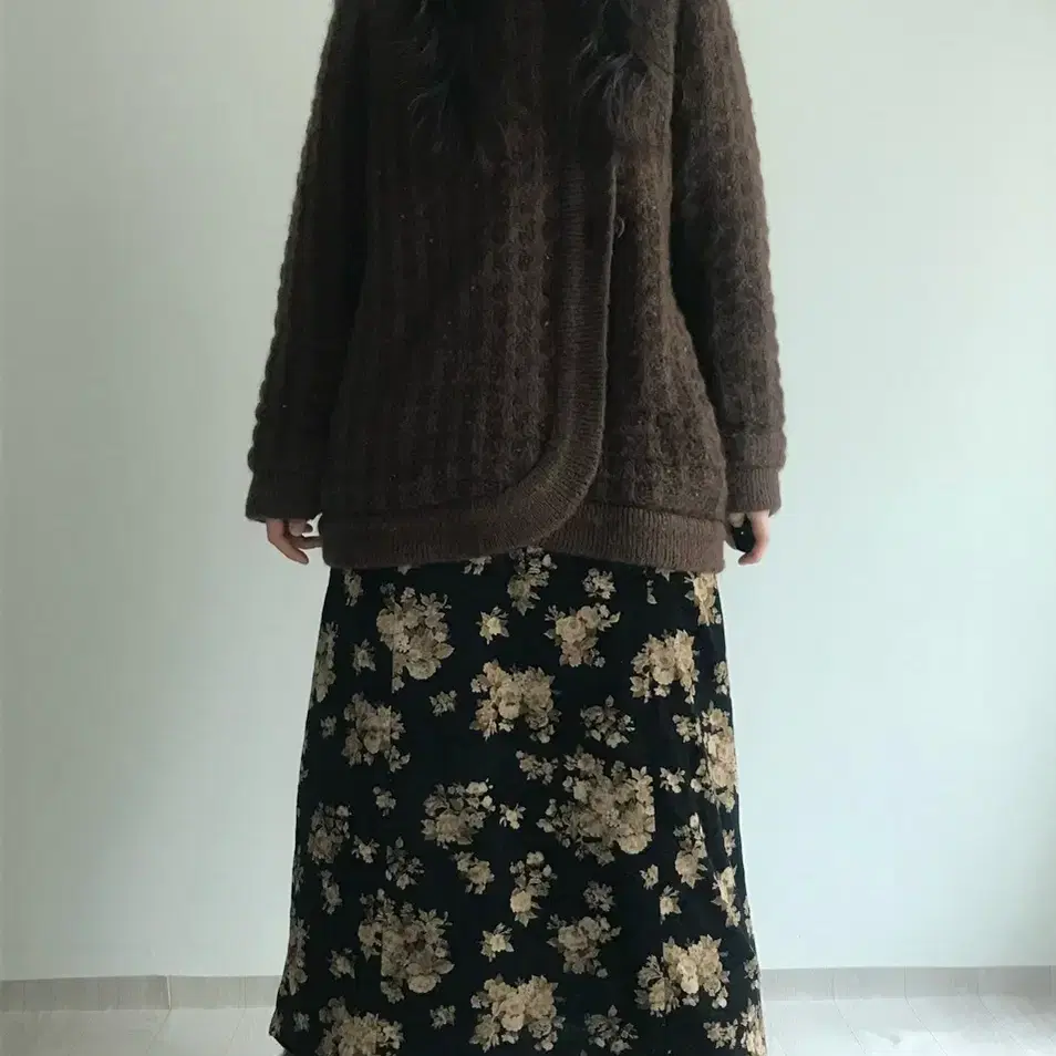 vintage brown button cardigan