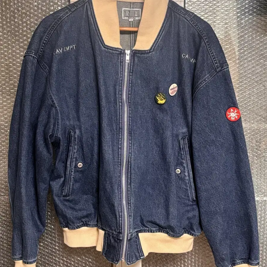 CAV EMPT WASHED DENIM JACKET - L