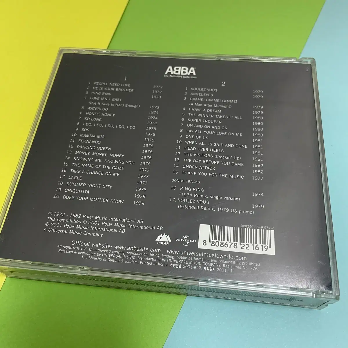 [중고음반/CD] 아바 ABBA 베스트앨범 컴필레이션 (2CD)