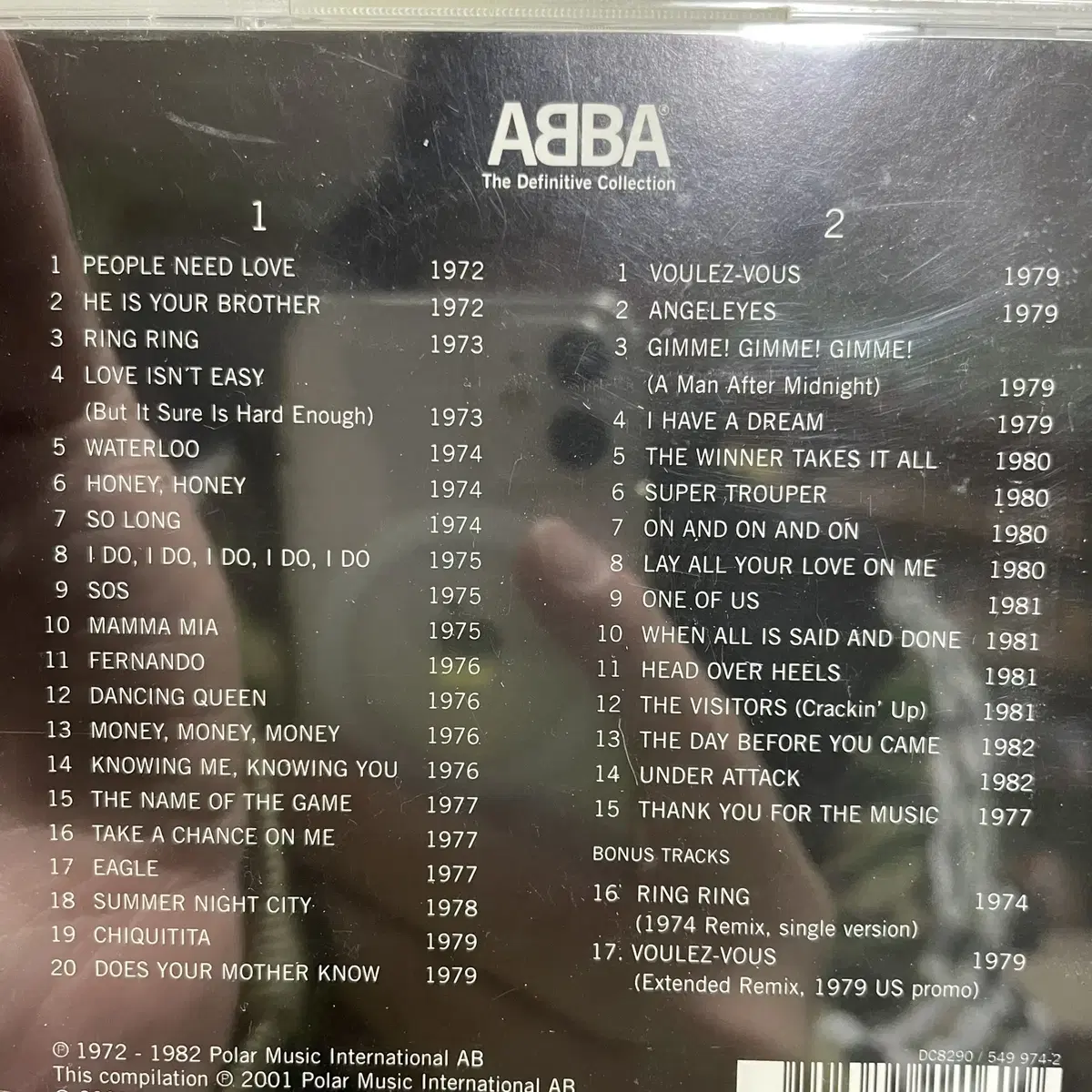 [중고음반/CD] 아바 ABBA 베스트앨범 컴필레이션 (2CD)