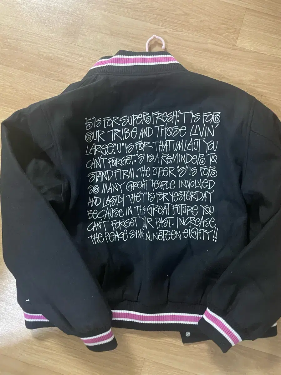 (M)Stussy sTalk Melton Varsity Jacket