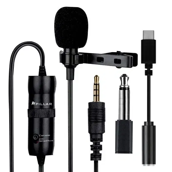 Clip-on lavalier microphone with USB/Type-C 6M