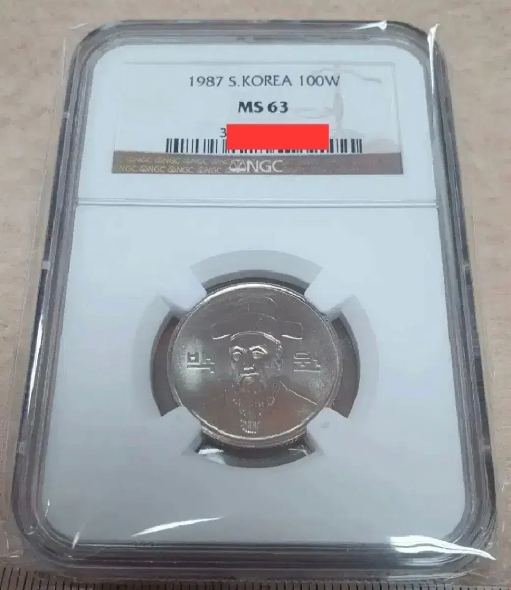 (대특년도 보좌주) 1987년 100원 NGC MS 63