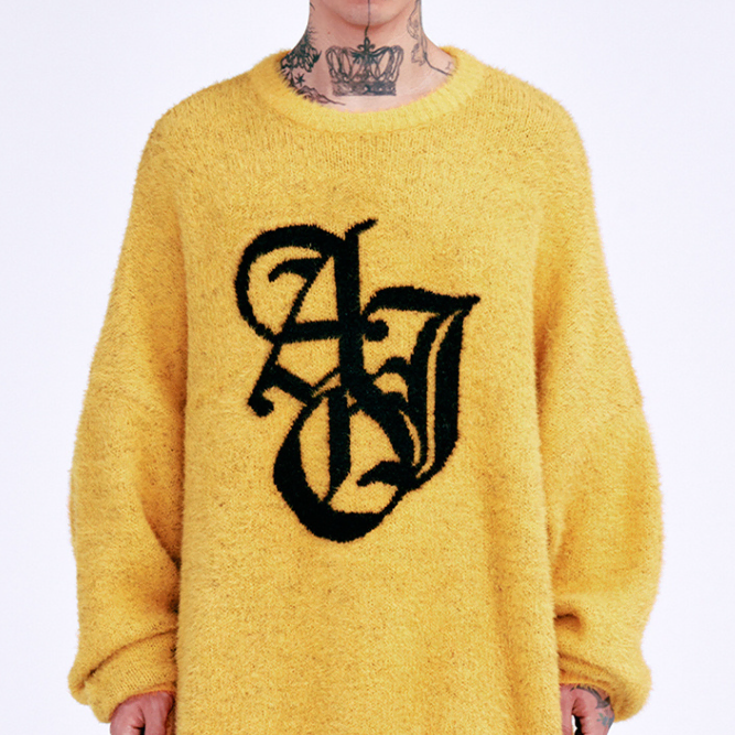 Sporty Logo Sweater [YELLOW]