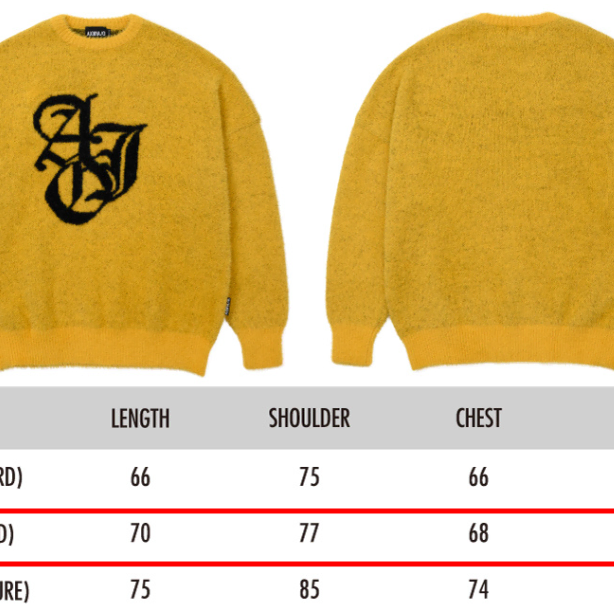 Sporty Logo Sweater [YELLOW]