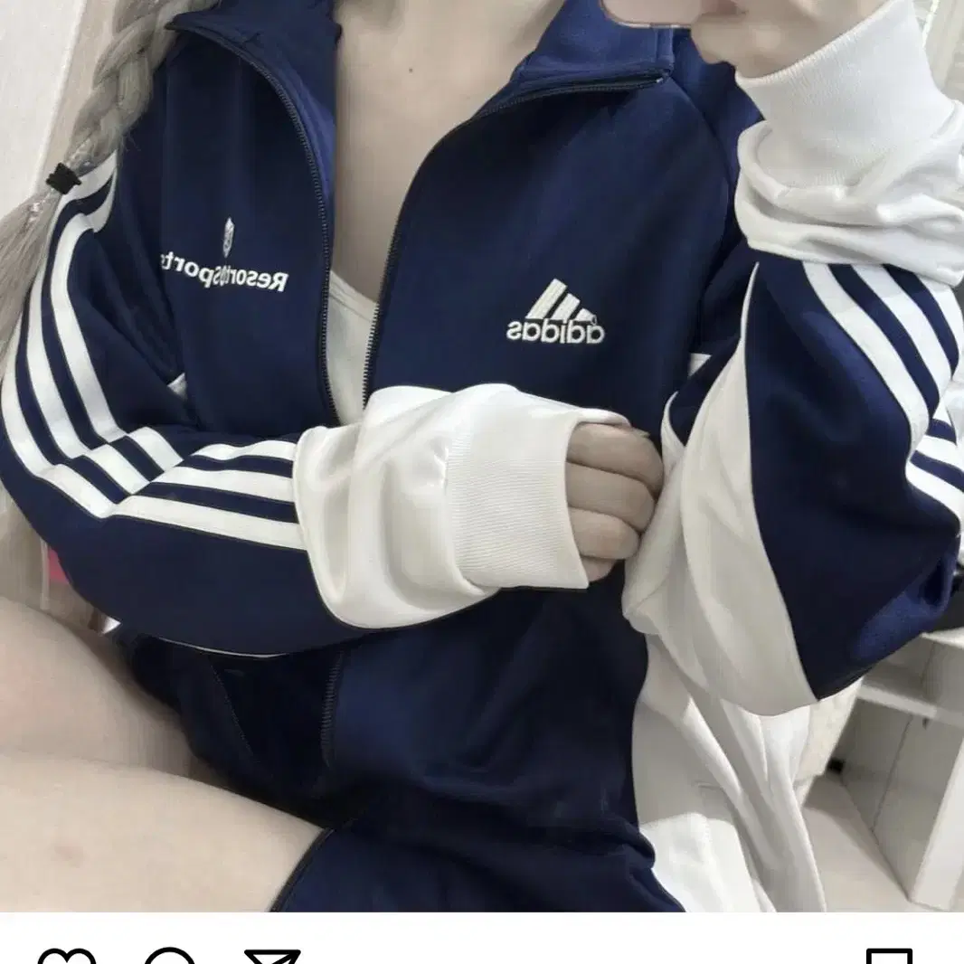 아디다스 남색 adidas Resort & Sports 져지