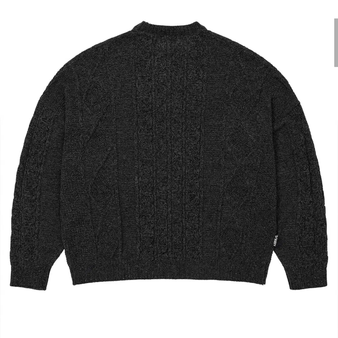 Velvet Cable Stitch Sweater [CHARCOAL]