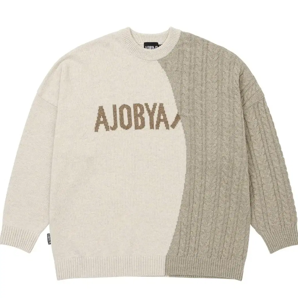 Twofold Logo Sweater [BEIGE]