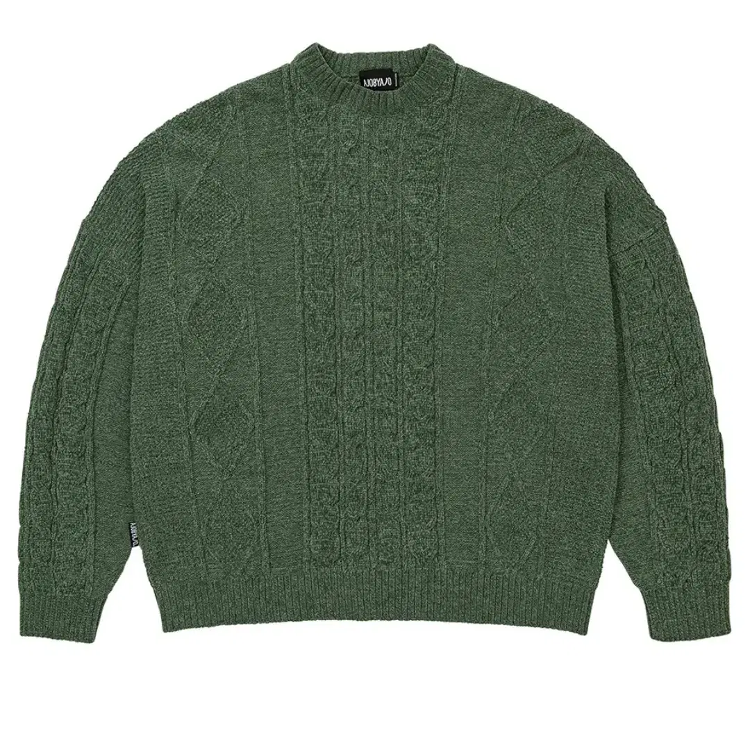 Velvet Cable Stitch Sweater [KHAKI]