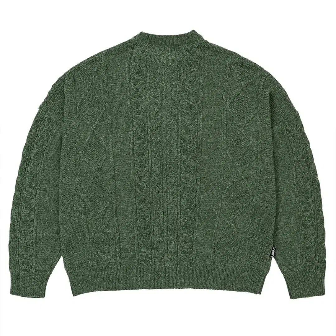 Velvet Cable Stitch Sweater [KHAKI]