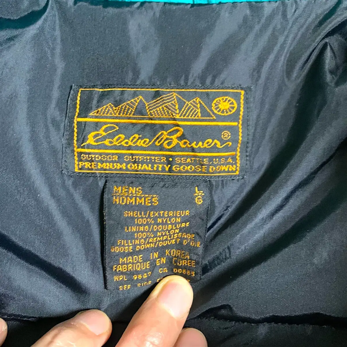 [XL] 8-90s Eddie Bauer goose down black