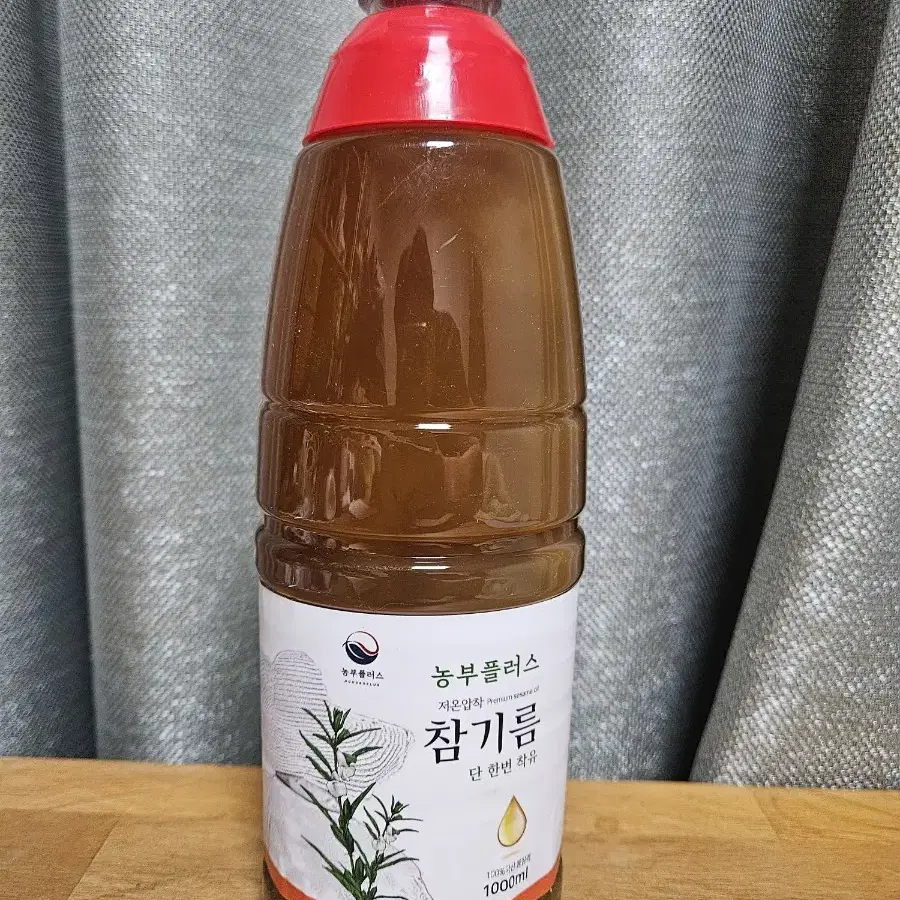 농부플러스 저온압착 국산 참기름 1리터