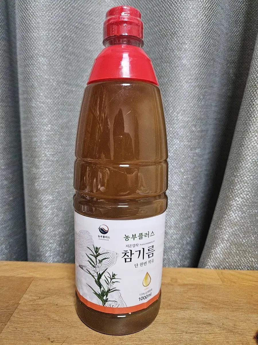 농부플러스 저온압착 국산 참기름 1리터