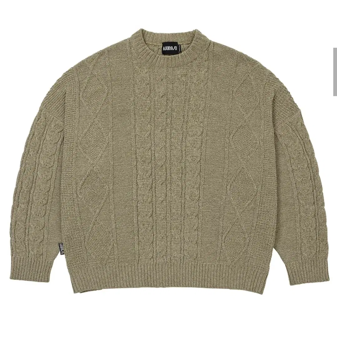 Velvet Cable Stitch Sweater [BEIGE]