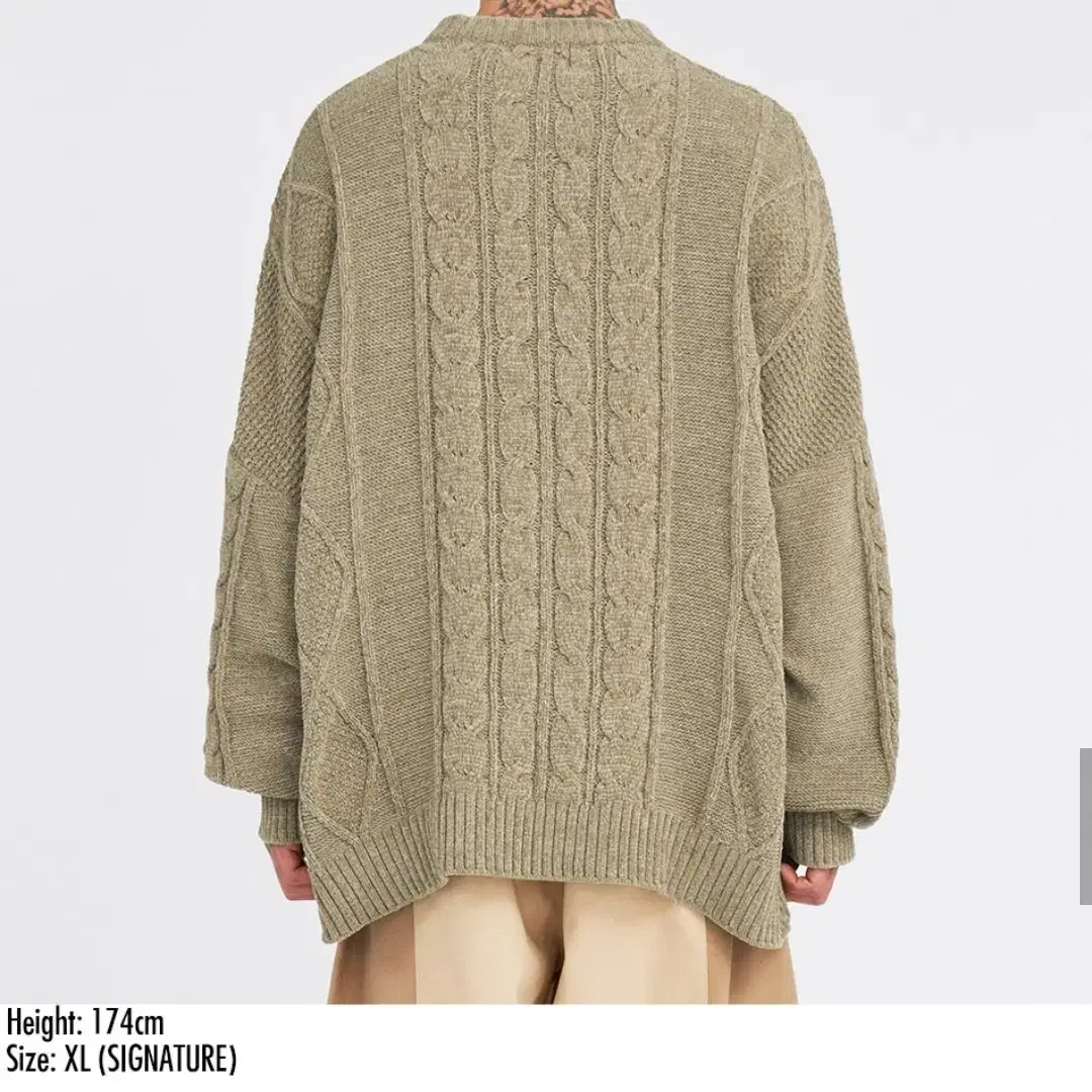 Velvet Cable Stitch Sweater [BEIGE]