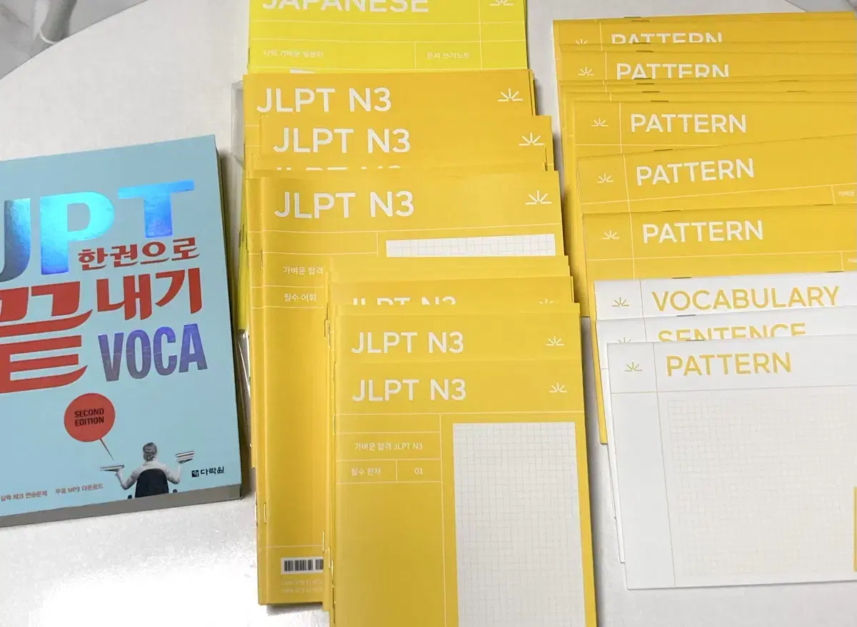 다락원 jpt 가벼운 학습지 jlpt n3 회화 일본어 교재 책 한자