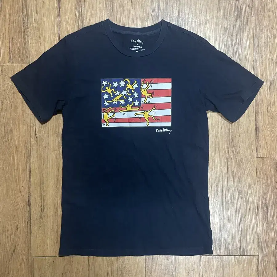 (95)빈티지 Keith Haring American Flag 티셔츠