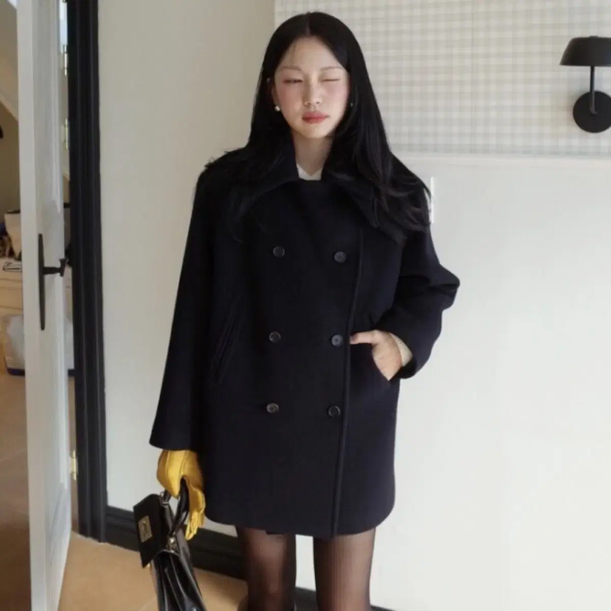 셀리앤리옹 캐시미어 피코트 Cashmere Pea Coat