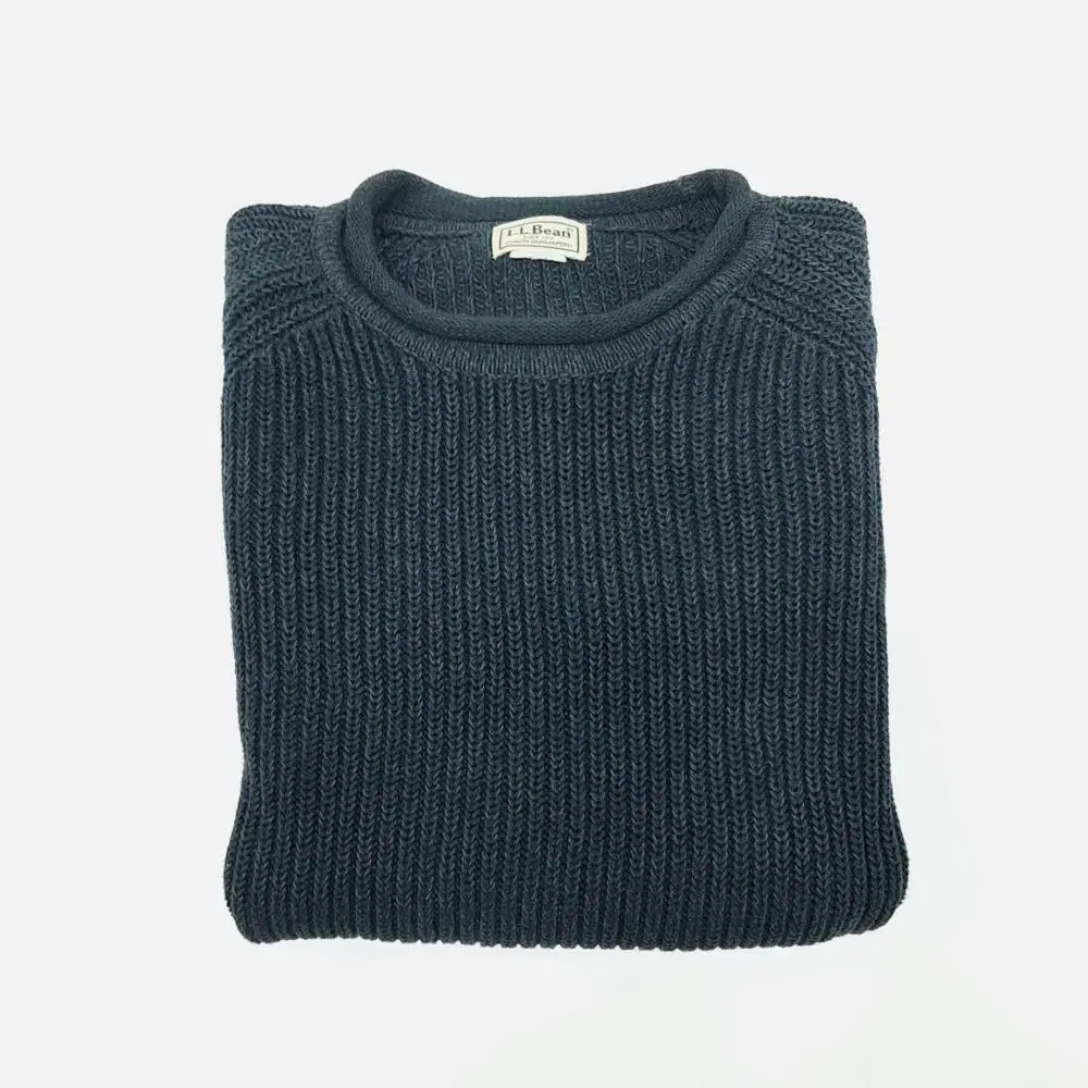 (CS482)XL 엘엘빈 딥블루그린 롤넥 니트 스웨터 knit