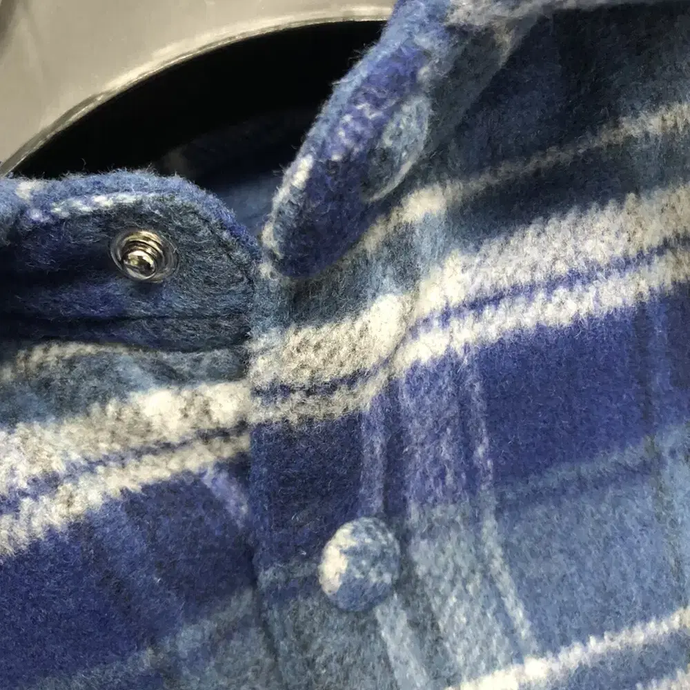 stu Padded Check Shirt Blue