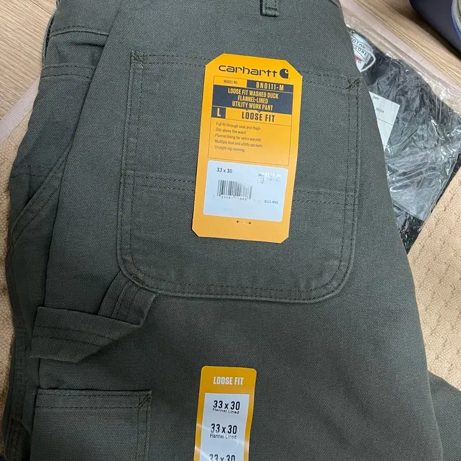 칼하트 Carhartt  루즈핏 워시드 33x30