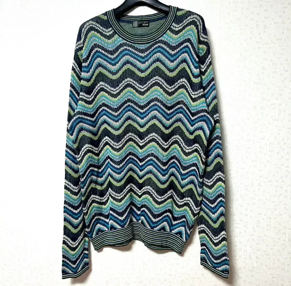 [L,100](정품)미쏘니 니트 스웨터 missoni