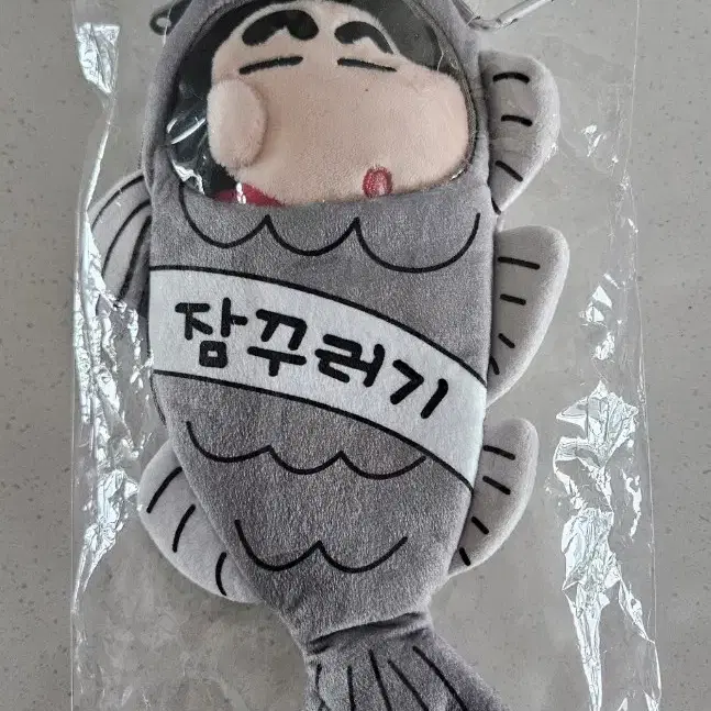 짱구 물고기 파우치 인형