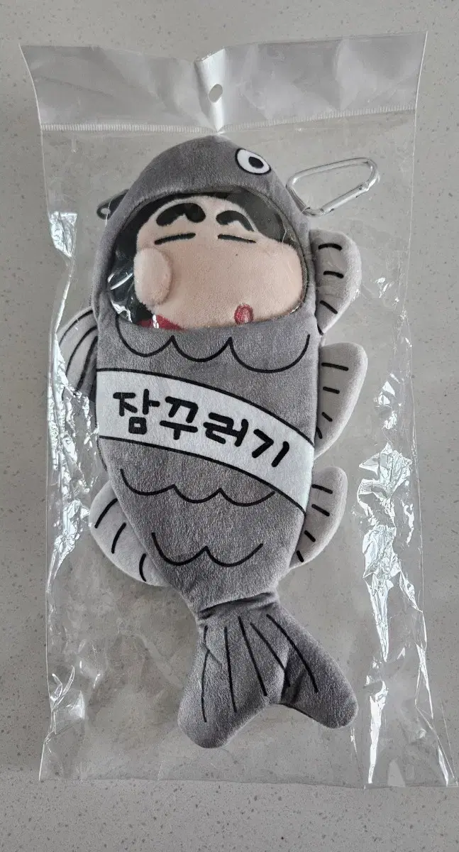 짱구 물고기 파우치 인형