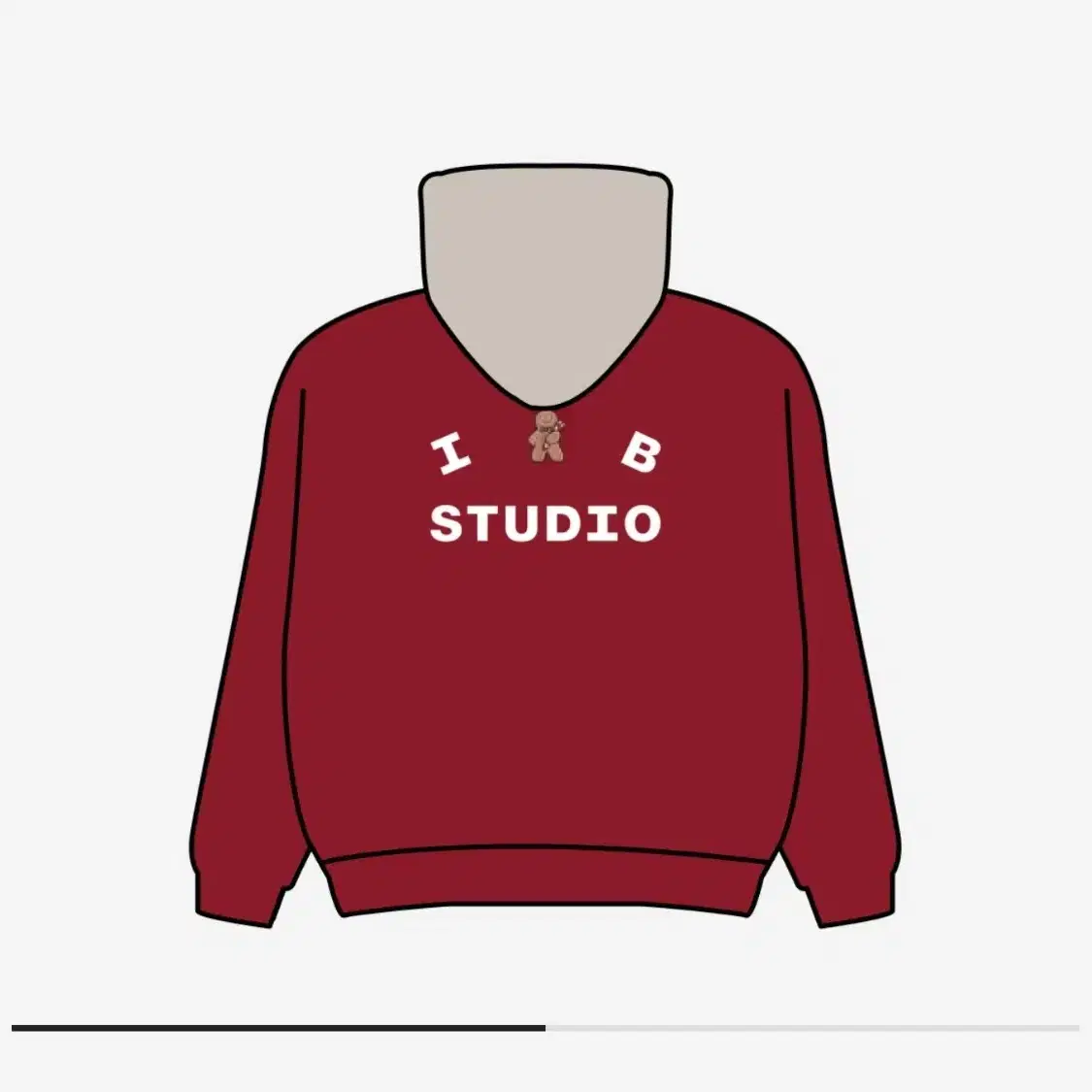 아이앱 24 Christmas Hoodie Burgundy