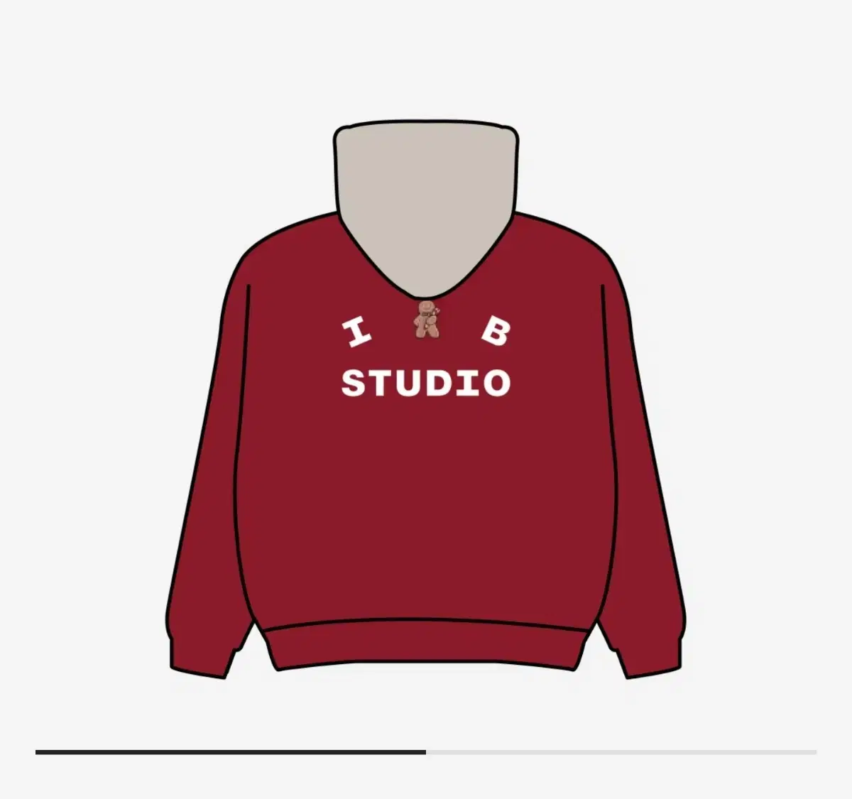 아이앱 24 Christmas Hoodie Burgundy