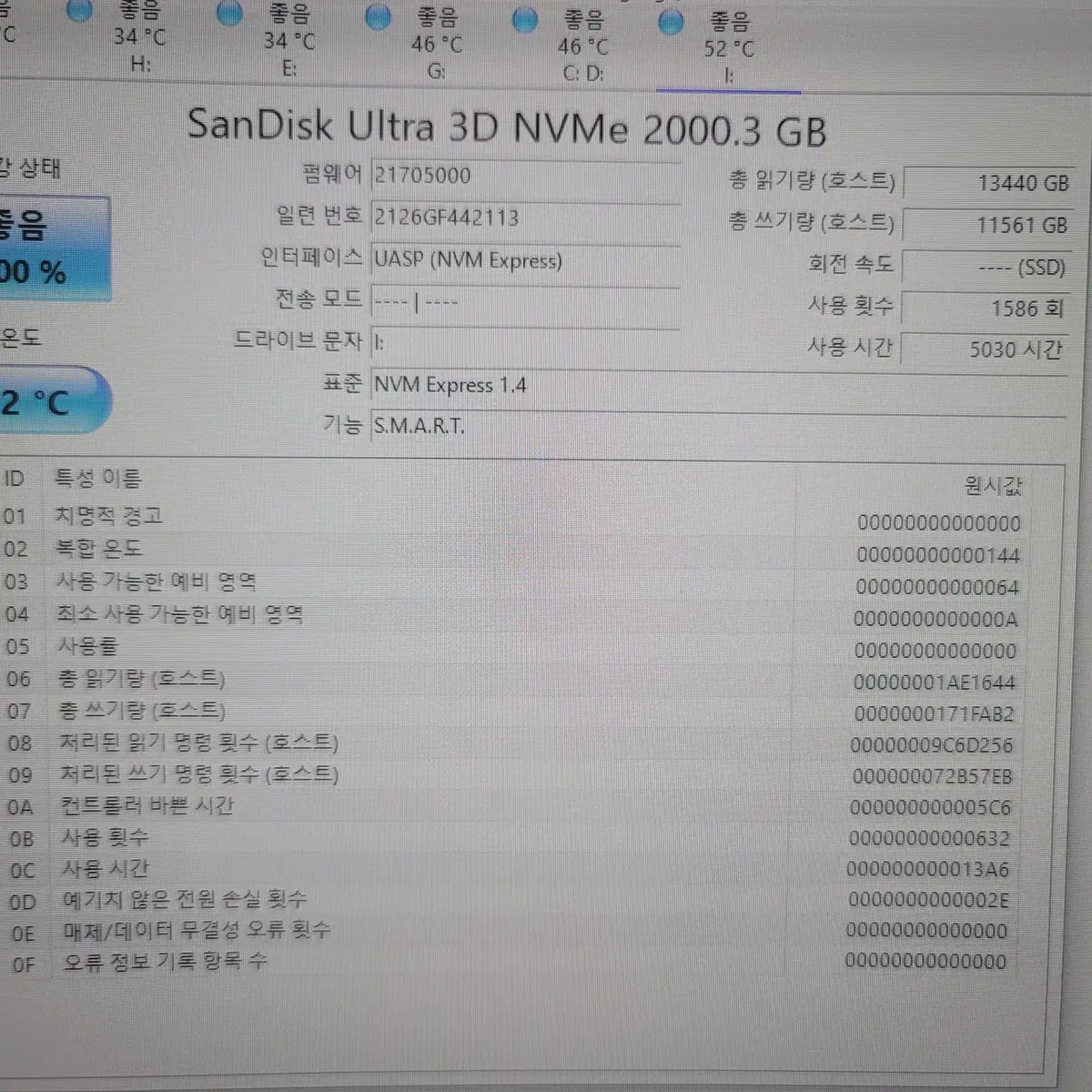 Sandisk nvme 2tb ssd팔아요