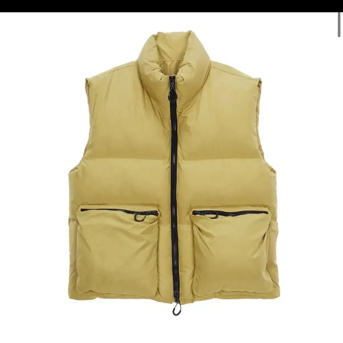 마뗑킴 PADDING VEST JUMPER IN OLIVE-s