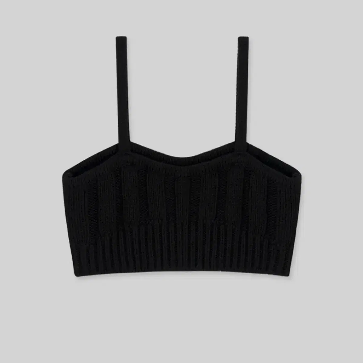 샤드라마 검정 뷔스티에 Cropped Knit Bustier [BLACK