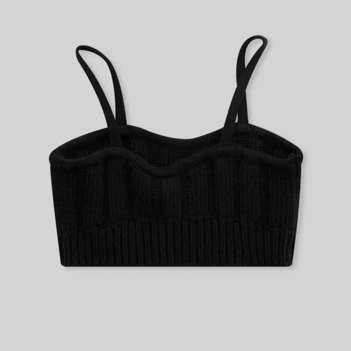 샤드라마 검정 뷔스티에 Cropped Knit Bustier [BLACK