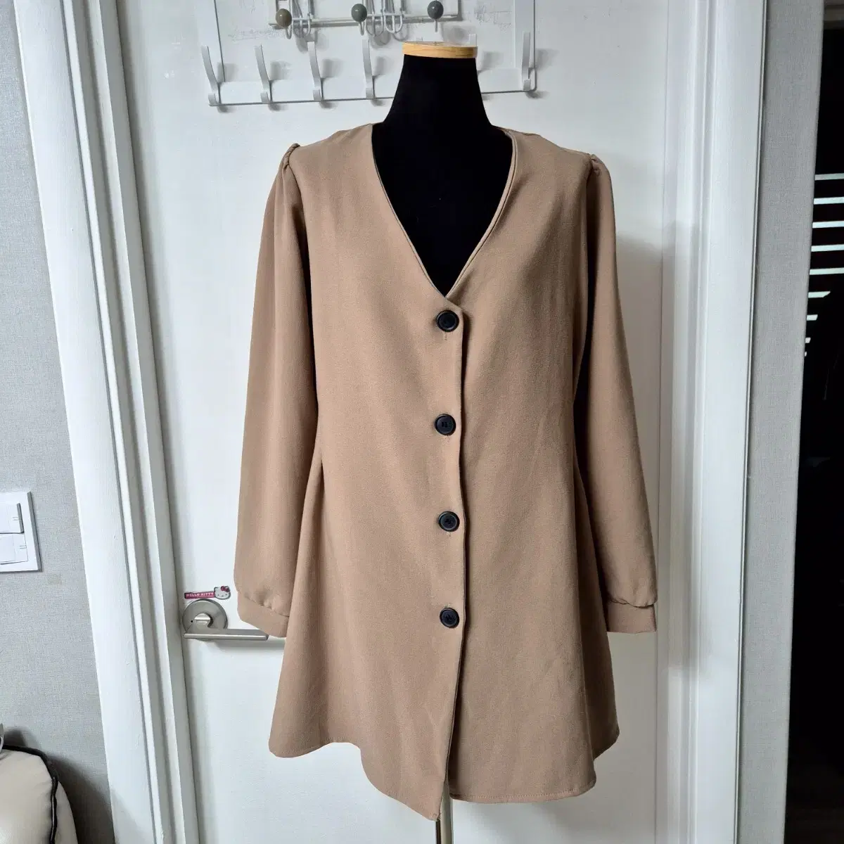 beige jacket one piece 55~66