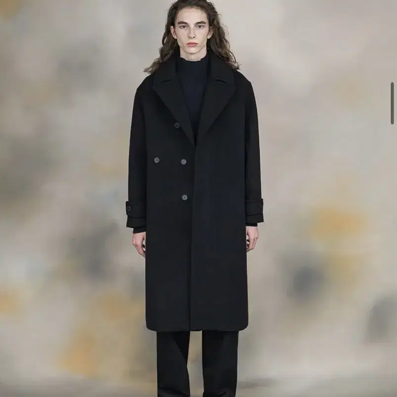 Fine master wool double coat black