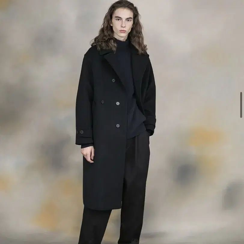 Fine master wool double coat black