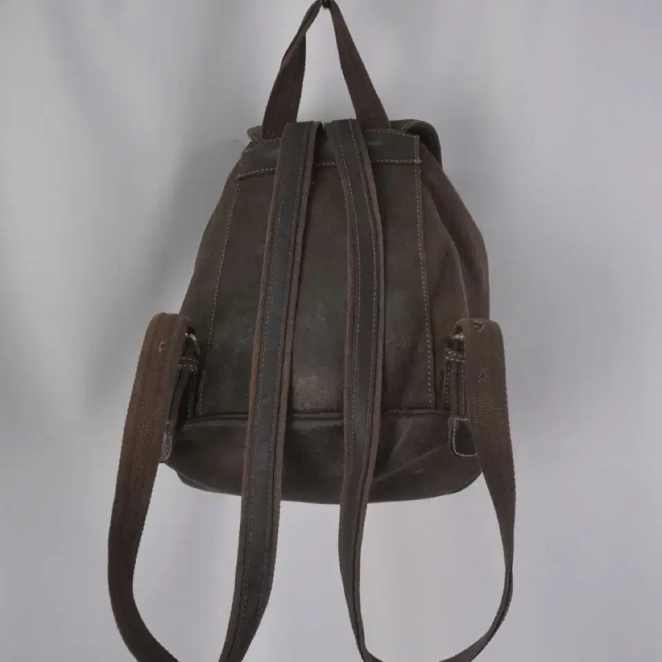 brown leather back pack