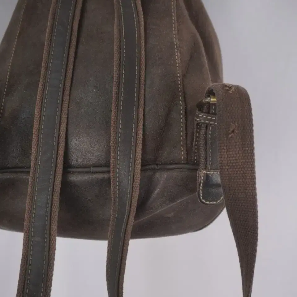 brown leather back pack