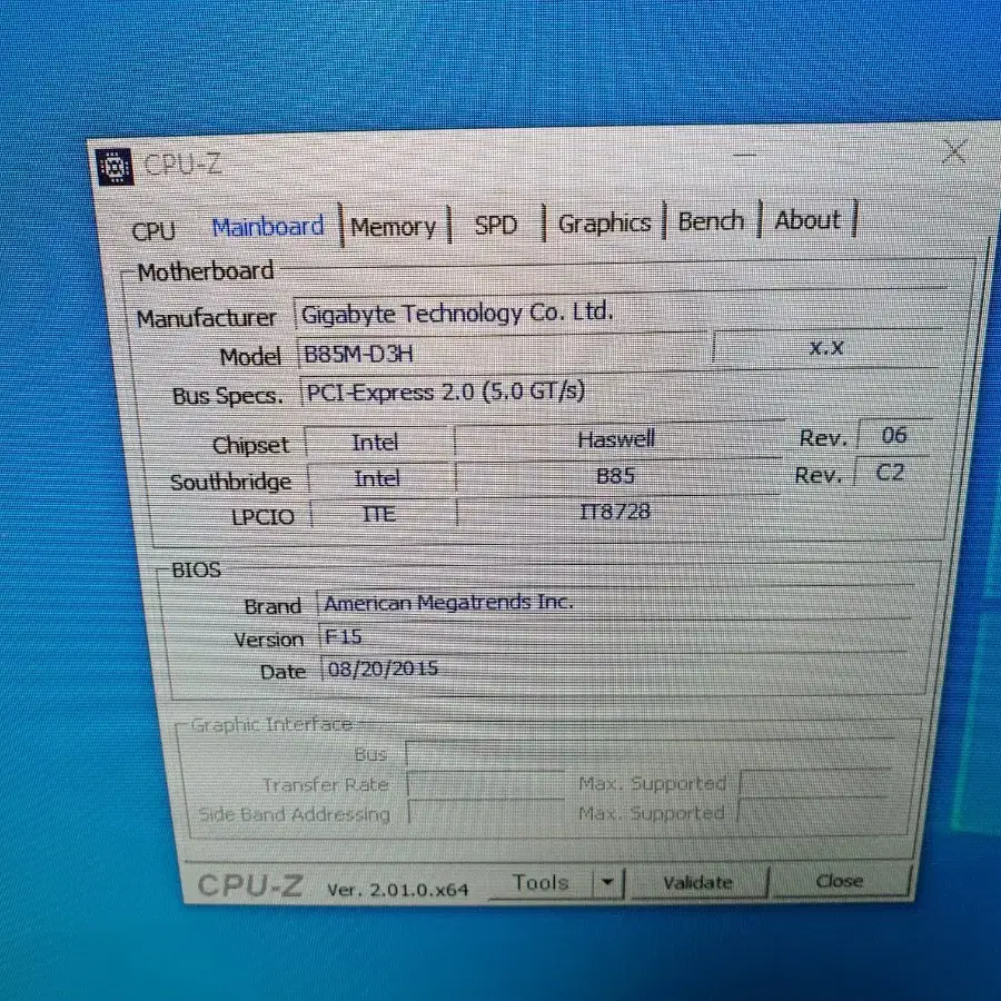 i5 4690, 기가바이트 b85m-d3h