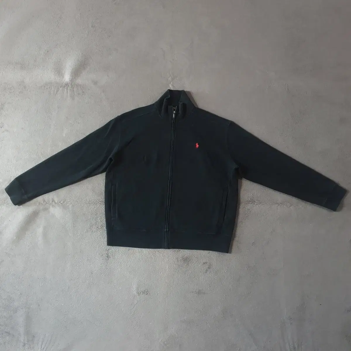 Polo Cotton Zip-up L Navy 0